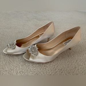 Wedding slippers, by Badgley Mischka